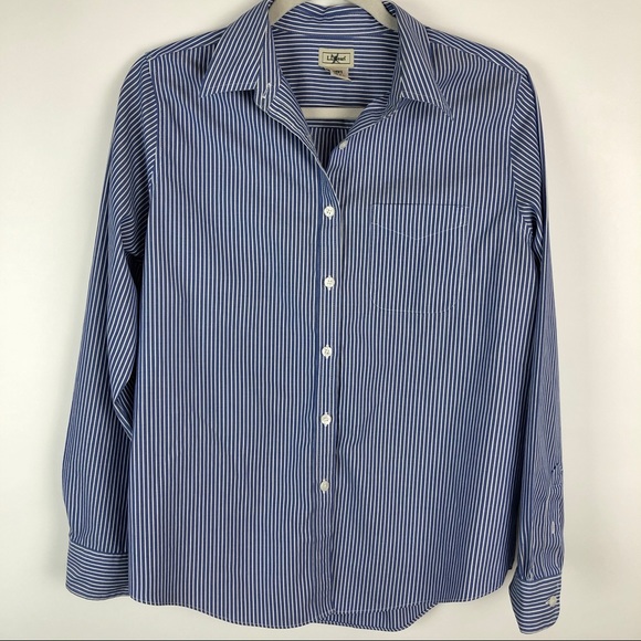 L.L. Bean 100% Cotton Button Up Collared Shirt - Picture 3 of 9